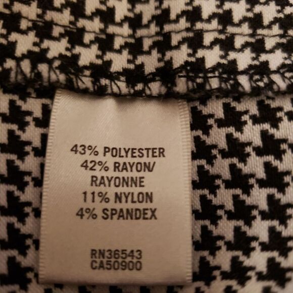 Van Heusen Houndstooth Ankle Zip Pants Sz 4 - Picture 6 of 7
